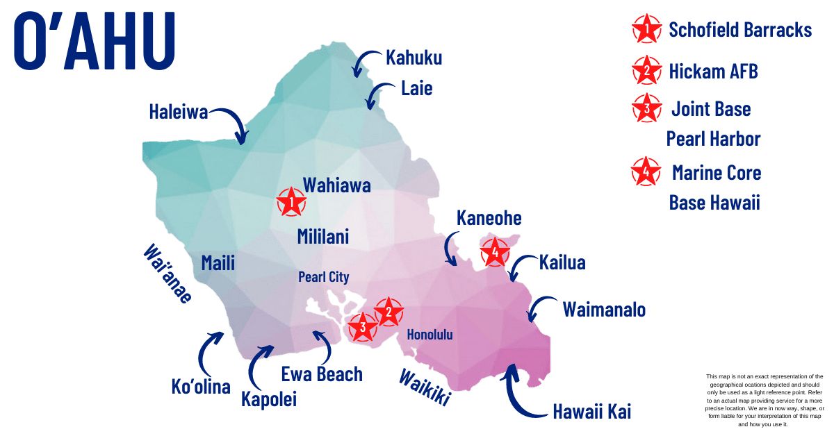 map of oahu, moving to oahu